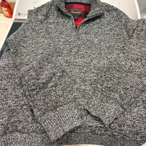 Roundtree & Yorke Charcoal Zip-Up Sweater